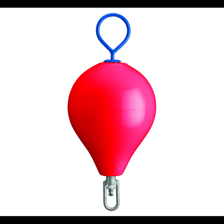 POLYFORM Polyform CM-2 RED CM Series Mooring Buoy - 13.5" x 18", Red with Galvanized Eye CM-2 RED
